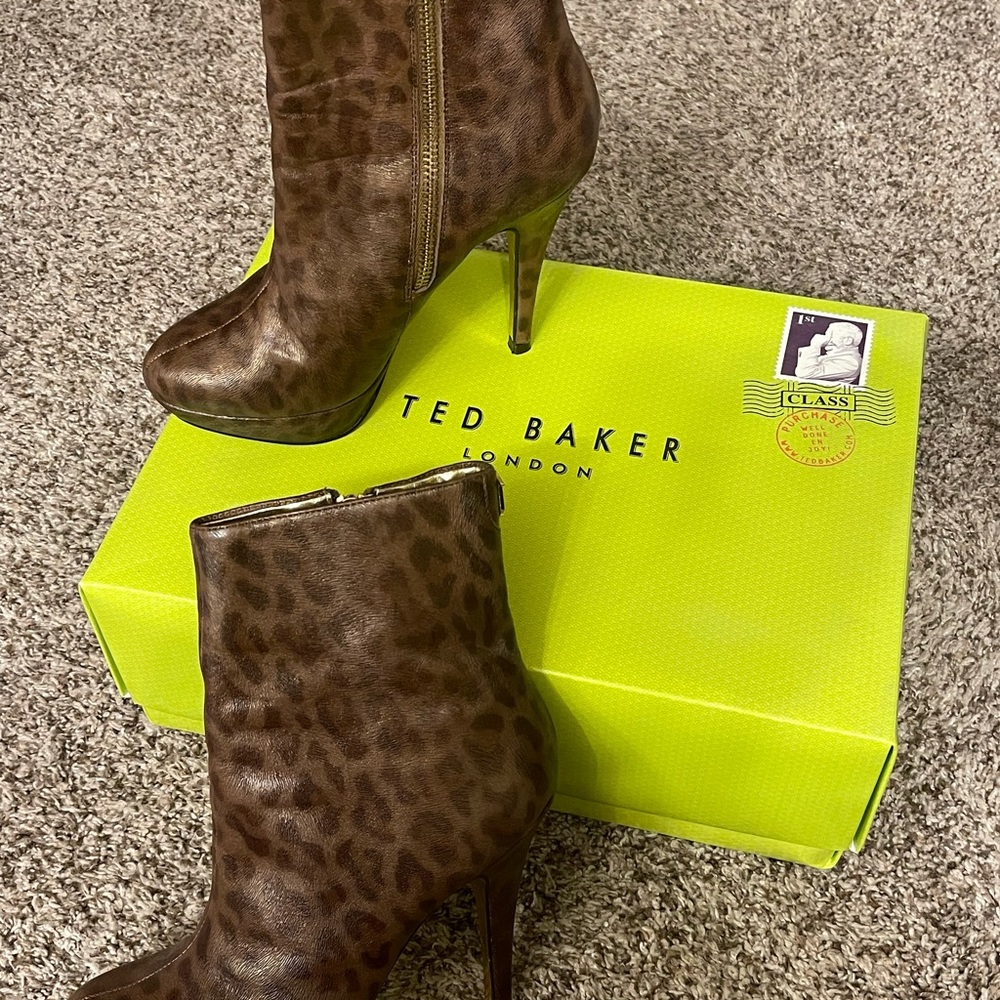 Ted Baker animal print boots